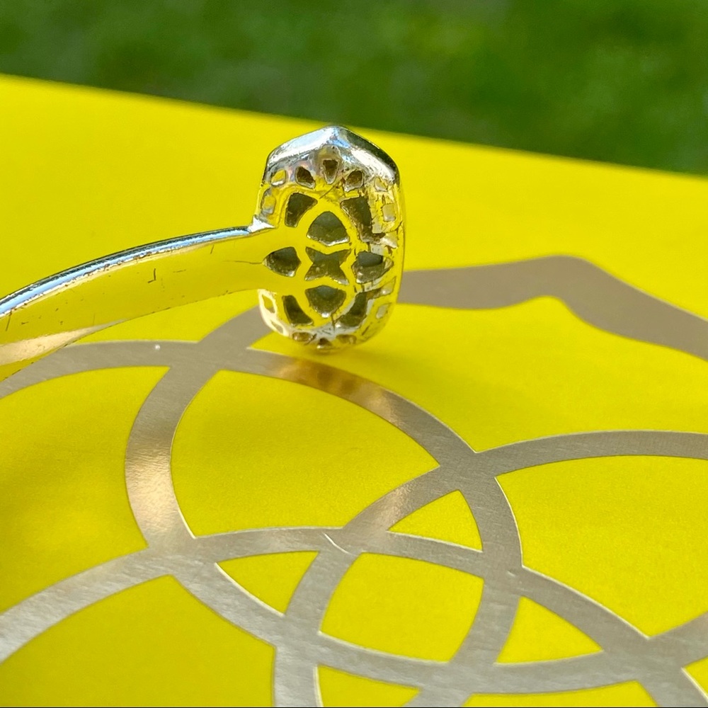 Kendra Scott Gold Elton Platinum Drusy - Picture 10 of 12